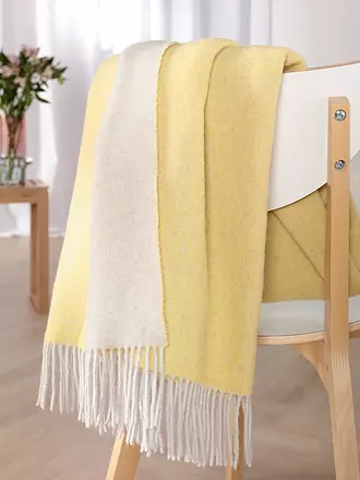 BIEDERLACK | Tagesdecke - Plaid 130x170cm Yellow Creme | 